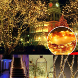 Joomer Solar Fairy Lights, 2-Pack Total 80FT 240LED Solar String Lights Outdoor Waterproof 8 Lighting Modes for Patio Fence Party Garden Yard Home Holiday Tree Outdoor Decoration (Warm White)