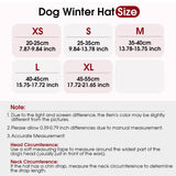 Dog Hats for Large Dogs, Christmas Dog Hat with Ear Holes & Adjustable Chinstrap, Pet Warm Snow Bomber Hat for Cold Weather, Soft Faux Rabbit Fur, Outdoor Beanies Noise Protection