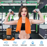 BOGI Microfiber Travel Sports Towel-Quick Dry Towel,Soft Lightweight Microfiber Camping Towel Absorbent Compact Travel Towel for Camping Gym Beach Bath Yoga Swimming Backpacking (M:40''x20''-Orange)