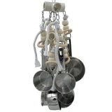 GILYGI Durable Stainless Steel Pots & Wooden Beads Parrot Toys - Pullable 8 Metallic Cups & 8 Natural Dye-Free Rings for Large & Extra Large Parrots Macaws Amazons African Greys Cockatoos Eclectus