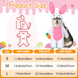 Huhumy Easter Dog Costume Easter Funny Walking Bunny Dog Outfit Fluffy Rabbit Hoodies Pet Clothes with Bunny Ears Arms and Trousers Sleeves(L)