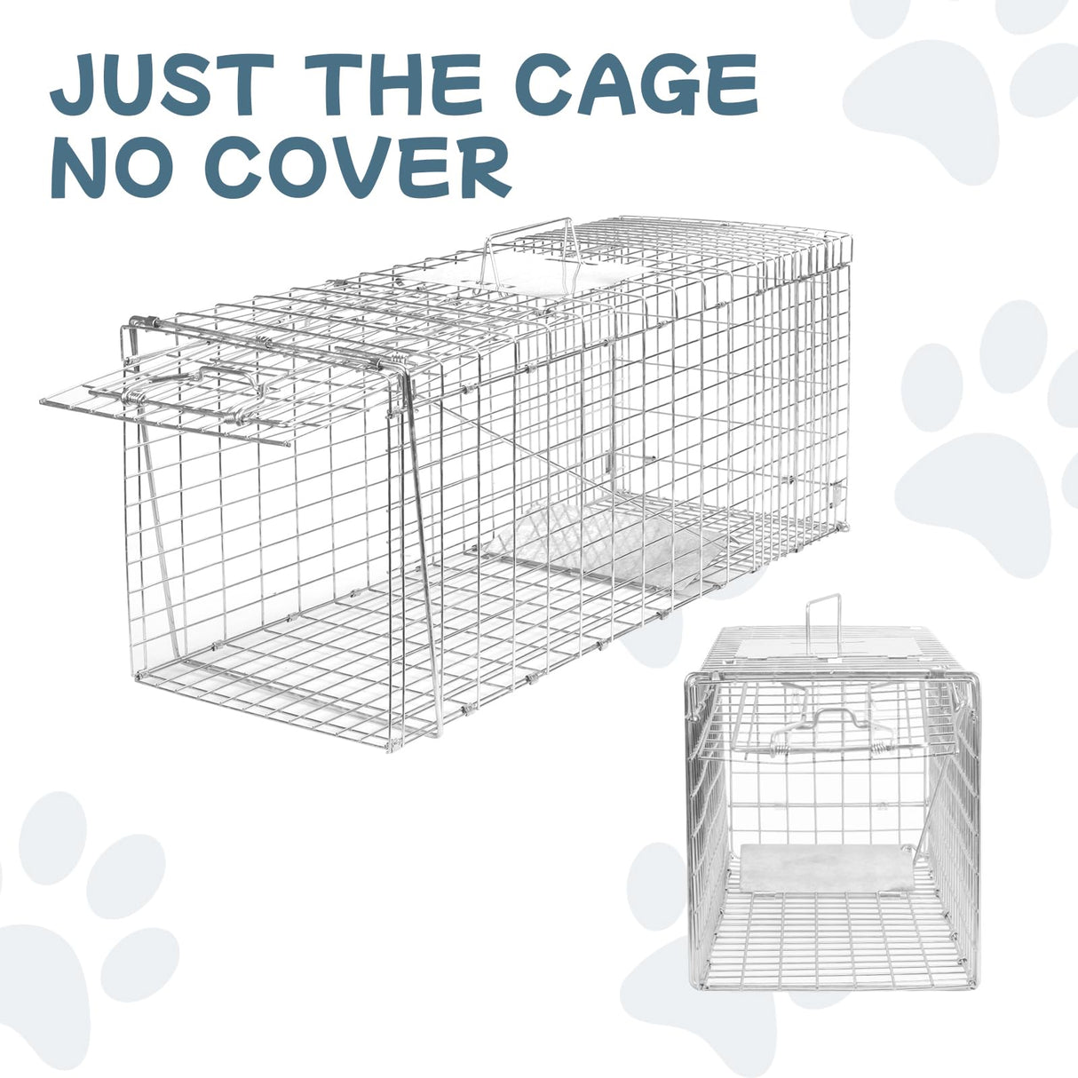 Aledaras Animal Trap 24"x8"x7" Cage Trap, Heavy Duty Folding Raccoon Traps, Humane Cat Trap for Stray Cats,Rabbits,Squirrels,Outdoor Small Animal Trap,Humane Catch & Release