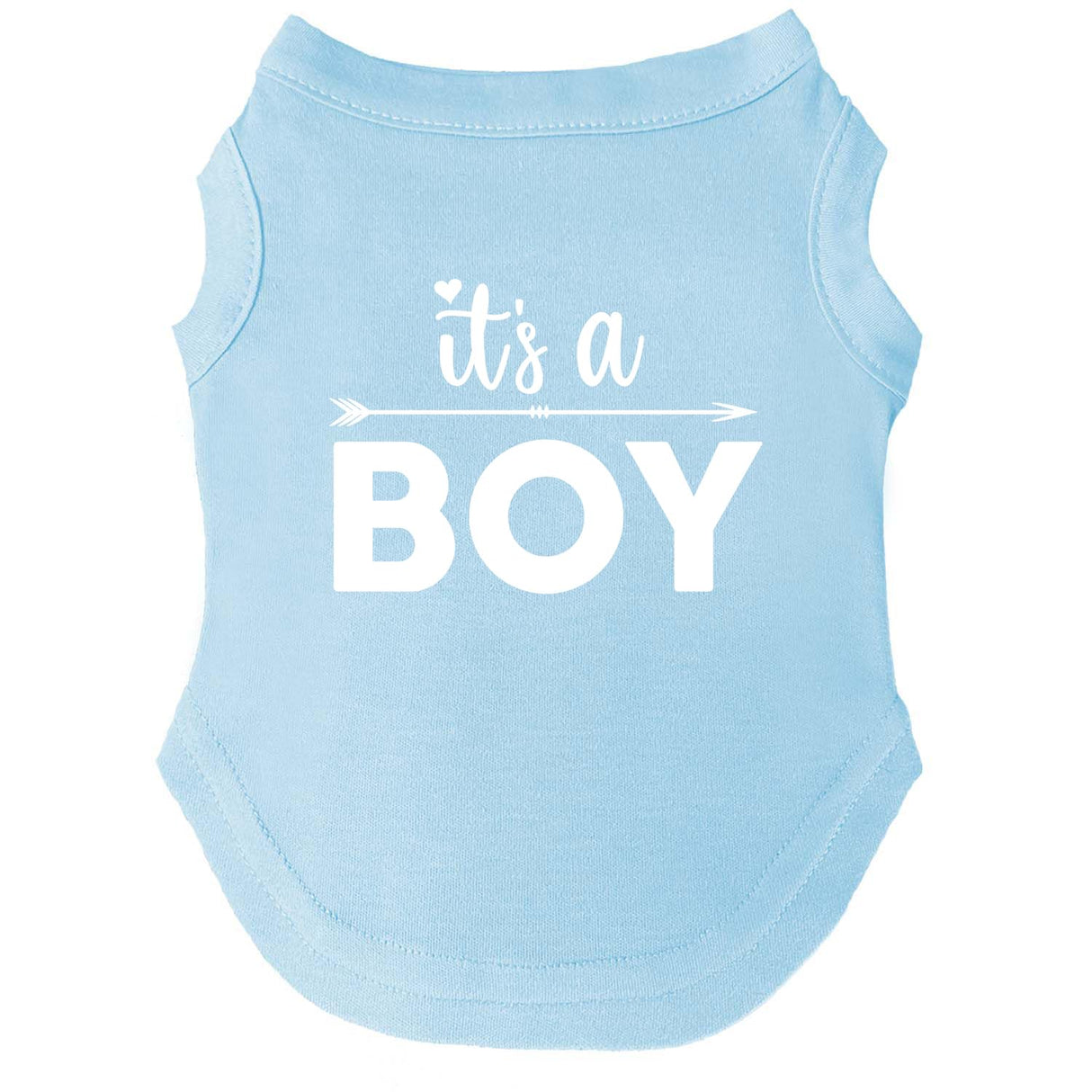It's A Boy Dog Tee Shirt | Sleeveless Breeds | Gender Reveal | Baby Announcement | Boy or Girl |Light Blue, 3X-Large 422