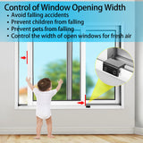 ZRFCXE Window Locks,4 Pack Sliding Window Locks with Key for Vertical & Horizontal Sliding Windows Doors,Easv to Install,Adjustable Security Window Lock for Patio Bedroom Home and Office (Black)