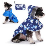 KOOLTAIL Dog Raincoat, Reversible Pet Rain Jacket Clear Hooded Double Layer with Storage Pocket, Adjustable Waterproof&Windproof Reflective Puppy Poncho with Leash Hole for Small Medium Large Dogs, L