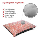 Majestic Pet Rectangle Dog Bed - Washable Super Value Pillow - Large Breed 46 x 35 Inch - Charlie Salmon