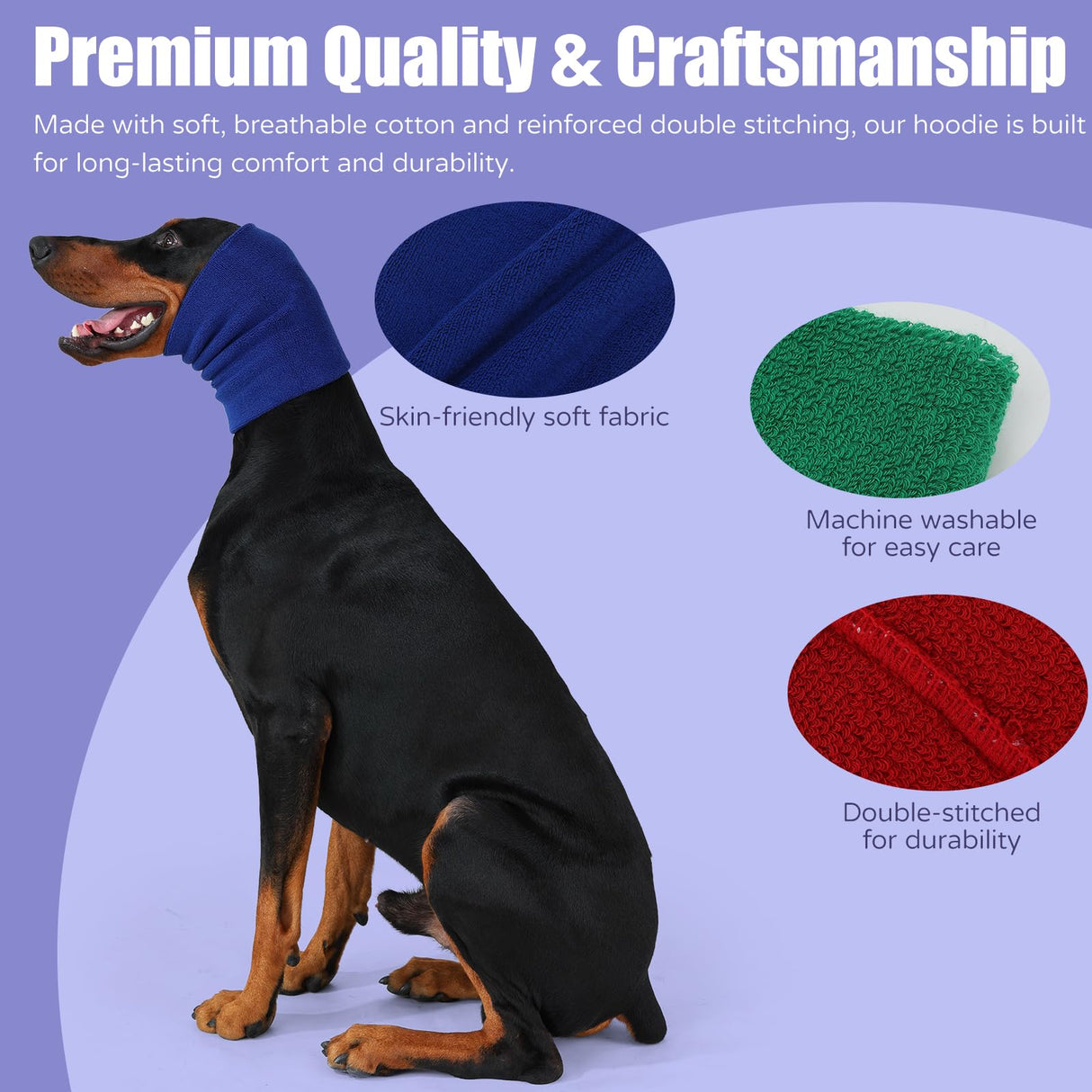 Harbyel 3 Pack Bundle (S, M, L) Dog & Cat Calming Hoodie - Anxiety Relief Ear Protector, Noise-Canceling Head Cover for Grooming, Bath, Force Drying, Thunder & Fireworks