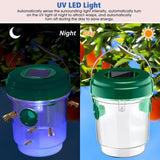 6 Pack Wasp Traps Outdoor Hanging Solar Wasp Killer Reusable Bees Trap with UV LED Light Solar Powered Hornet Trap for Indoor Outdoor Patio Garden Home with Snap Hooks and String (Orange)
