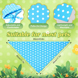 Sanwuta 50 Pcs Easter Polka Dot Dog Bandanas Bulk Pastel Polka Dots Bandanas for Dogs Triangle Kerchief Bib Scarf Set for Pet Costume Photo Props Accessories Pet Shops Adoption Events, 5 Styles