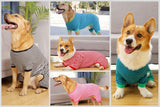 Dog Pajamas Cotton Striped Pup Jumpsuit, Breathable 4 Legs Basic Pjs Shirts for Puppy and Cat, Super Soft Stretchable Dog Jammies for Boys and Girls (X-Large, Pink+Green)