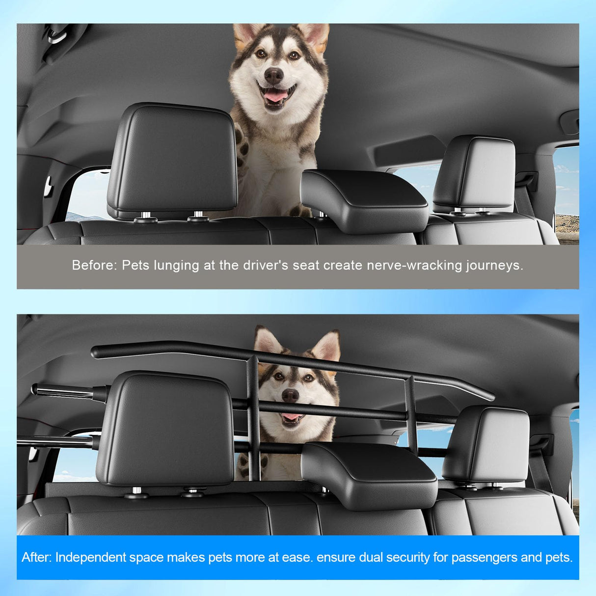 SZYANG Dog Car Barrier Compatible with 2025 2026 Toyota 4Runner Dog Gate Behind 2nd Row Pet Barrier Replacement for 2025 2026 Toyota 4Runner Accessories
