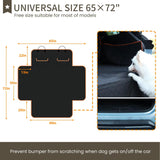 NESTROAD SUV Cargo Liner for Dogs, Waterproof Dog Cargo Cover for SUVs,Sedans,Vans,Nonslip Dog Seat Cover with Bumper Flap Protector,Universal Fit,Black,Standard