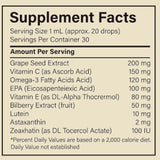 Ricadoo Optikind Vision Drops for Dogs, Optikind Vision Formula, with Lycopene, Zeaxanthin, Astaxanthin, Supports Vision and Overall Eye Health, Reduces Cloudiness, 30ml (1pcs)