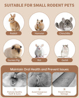Twilumin 31PCS Rabbit Chew Treat Toys for Teeth Health, Natural Bunny Enrichment Toys for Boredom & Stress Relief, Keep Busy Toys for Guinea Pig Chinchilla Hamster Rat Gerbil Degu Indoor Outdoor