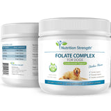 Nutrition Strength Folate for Dogs to Promote Cardiovascular & Prenatal Health, Support DNA Synthesis & Cell Maintenance, Folic Acid for Dogs with Zinc, Biotin, Iron & Vitamin B12, 120 Soft Chews