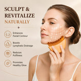 Lymphatic Contour Face Brush with Soft Synthetic Bristles, Lymphatic Drainage Massager, Travel Makeup Brush with Case, Gua Sha Facial Tools Inspired Beauty Accessory