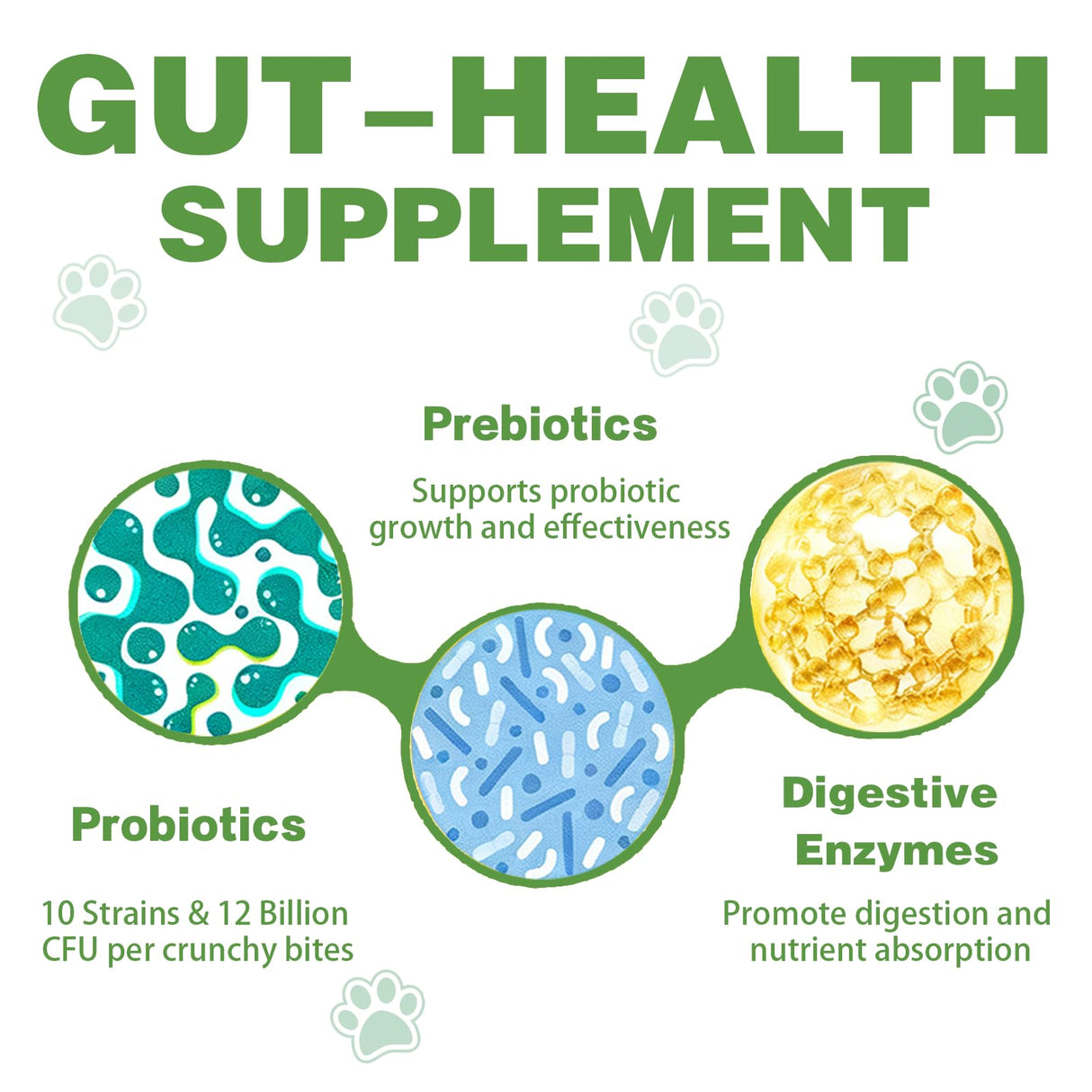 Probiotics for Dogs - 180 Dog Probiotics Chews with 5 Enzymes & 4 Prebiotics for Digestive and Gut Health - Diarrhea & Bowel Support, Yeast Balance, Immunity, Allergies & Itchy Skin (Chicken)