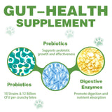 Probiotics for Dogs - 180 Dog Probiotics Chews with 5 Enzymes & 4 Prebiotics for Digestive and Gut Health - Diarrhea & Bowel Support, Yeast Balance, Immunity, Allergies & Itchy Skin (Chicken)