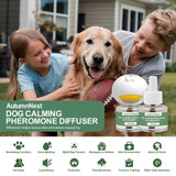 14 IN 1 Dog Calming Diffuser Kit with Night Light | 4 Plug-in Diffusers + 10 Refills (48ml Each) | New Formula Pheromone for Dogs | Anxiety Relief, Stop Barking, Reduce Stress | 300 Days Supply