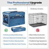 Collapsible Pet Carrier for Small Dogs & Cats - 3-Second Fold Portable Pet Travel Crate, Durable PP Material, Ventilated Design, Double-Sided Door, Foldable Pet Kennel for Car/Outdoor/Home