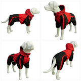 Pet Apparel Large Dog Clothing Raincoat Pet Clothes Rain Coat For Big Large Dogs Red Green Waterproof (L-L, Red)