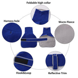 Geyecete Dachshund Sweaters for Dachshunds - Winter Coat with Padded Fleece Lining and High Collar - Dog Snowsuit with Adjustable Bands - Blue - M