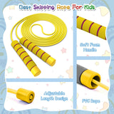 Adjustable Soft Skipping Rope - Toddler Jump Rope With Skin-Friendly Foam Handles For Kids, Boys, Girls, Women, Men - Exercise Activity, Outdoor Fitness
