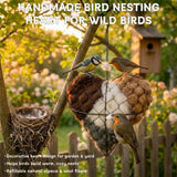 Handmade Alpaca Fiber Bird Nesting Heart - Refillable Natural Nesting Material for Wild Birds, Hummingbirds, Chickadees - Cozy Garden Decor Gift for Bird Lovers