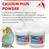 Morning Bird Calcium Plus Powder for Birds 2 oz – Calcium Supplement with Vitamin & Protein Powder – Supports Bone Health, Muscle Function & Digestive Balance – Easy-to-Mix Calcium Formula