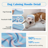 Nanaki Calming Hoodie Dog Grooming Ear Cover Anxiety Relief-No Shake Dog Ear Wrap Hematoma, Striped Head Wrap Snoods for Noise Protection, Bath, Fireworks, Thunderstorm, Blow Drying, Warm-Keeping