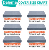 Dalema Dog Bed Cover 53L x 36W x 4H Inch,Heavy Duty Durable Waterproof Fluffy Soft Short Plush Replacement Dog Bed Covers,Washable Removable Pet Bed Mattress Cover with Zipper.Grey