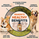 Dog Yeast Infection Relief - 60ml Herbal Pet Supplement, Soothes Itching & Odor, Supports Skin Flora Balance, Safe for Puppies to Senior Dogs, Easy-Dose Dropper