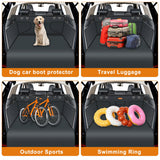Alfheim Car Boot Liner Protector - Nonslip Waterproof Pet Dog Back Seat Cover - Durable Washable Cargo Cover Mat Travel, Universal for Medium Small Car SUV (Grey)