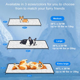 Cozyide Dog Cooling Mat, Medium Cooling Mat for Dogs, Reversible Pad for Pet, 28" L x 22" W, Blue