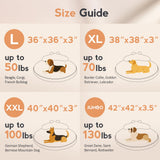 Large Dog Bed Orthopedic Dog Beds for Jumbo Large Dogs with Washable Removable Cover Waterproof Pet Beds with Pillow-Beige and Pink