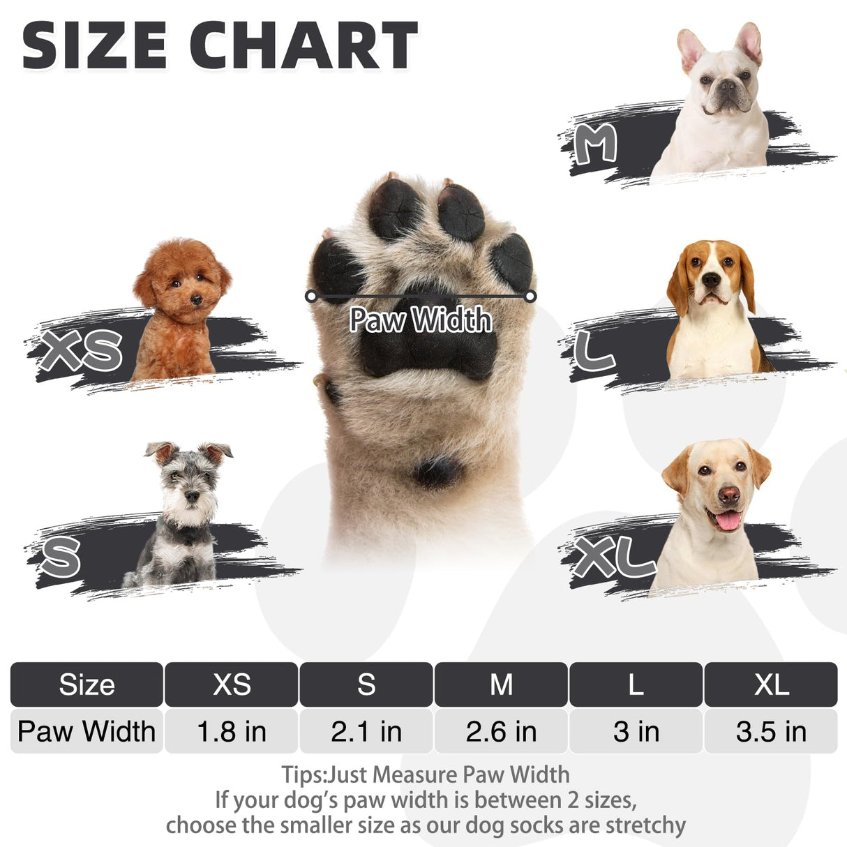 KOOLTAIL Dog Socks for Hot/Cold Pavement to Prevent Licking Paws,Dog Boots&Paw Protector for Hardwood Floors Anti Slip,Traction Control Booties for Small Medium Large Senior Dogs,XL