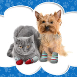 Sadnyy 24 Pcs Non Slip Dog Socks for Small Medium Large Puppy Pet, 6 Styles Dog Booties Paw Covers with Grips Paw Protectors for Hot Pavement Hardwood Floors Prevents Scratching Licking Wound(Medium)