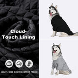 2 Pack Dog Hoodie for Medium Large Small Dogs, Soft Warm Dog Sweater Jackets Winter Fall Pet Hooded Clothes Custume Dogs Sweatshirt with Leash Hole and Pocket, Black ans Grey, ML