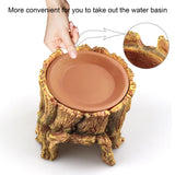NANEEZOO Reptile Hide Cave 2 in 1 Reptile Humid Cave with Terracotta Water Basin Moisture Keeping and Shedding Help for Reptile Amphibians Leopard Gecko