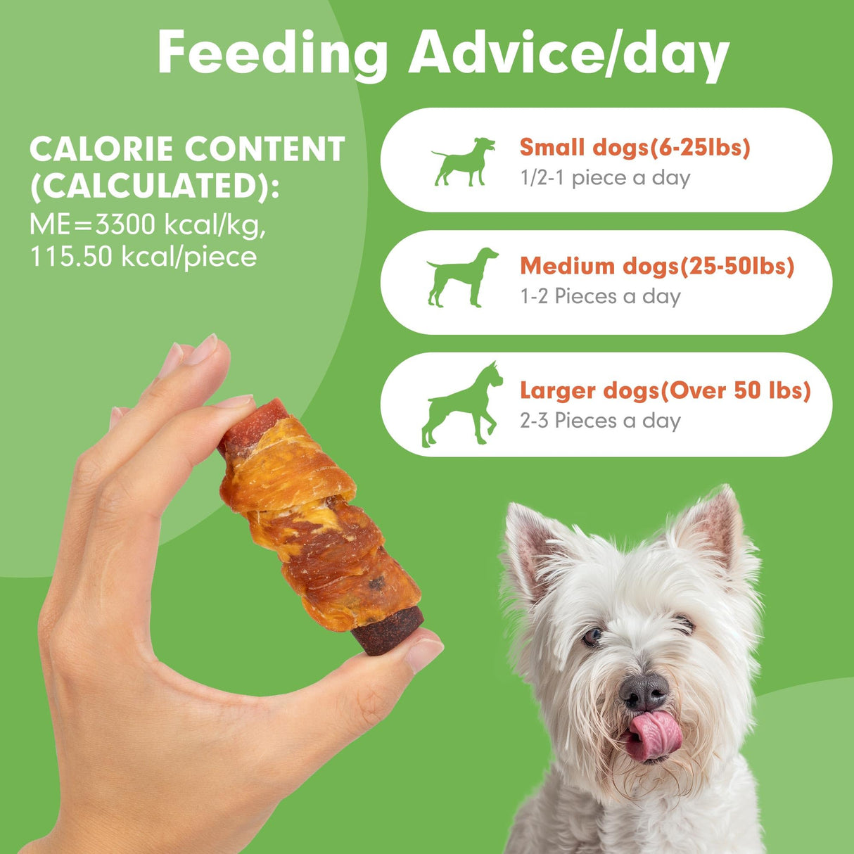 MON2SUN Rawhide Free Dog Treats, 3 Inch Triple Flavor Chicken Wrapped Duck and Beef Rolls for Small Dogs, Healthy Snacks, 21.16oz
