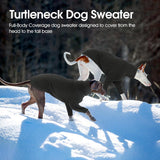 DENTRUN Italian Greyhounds Sweater, Greyhounds Turtleneck Knit Sweatshirt for Cold Weather, Warm Pajamas for Whippets, Winter Long Sleeve Dog Sweater Shirt for Large Dog