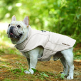 VIVAGLORY Softpad Dog Fleece Vest, Dog Fleece Jacket for Fall & Spring, Coat with Harness Hole, Reflective Light Weight Soft Easy On Adjustable, XS, Beige