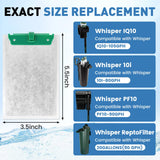 Zeefpod 24 Pack Medium Filter Cartridges Compatible with Tetra Whisper Bio-Bag Filters，Large Aquarium Filter Cartridge for Whisper 10i/IQ10/PF10 and Repto Filter 90 GPH