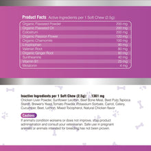 Load image into Gallery viewer, Calming Chews for Dogs 200pc Dog Calming Treat and Bites with Melatonin - Anxiety and Stress Relief Treats for Dogs Puppy Sleep Aid Calm Dog with Noise,Thunder,Barking,Separation,Chewing
