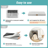 COZY KISS Big Dog Bed for Giant Dogs, Rectangular XXL Orthopedic Dog Beds Extra Large, Foam Anti-Slip Bottom Pet Mat with Washable Removable Cover, Suitable for Pet Up to 150 lbs, 54x44x4 inch, Grey