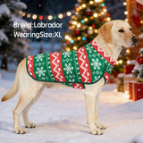 XPUDAC 2 Pack Christmas Dog Fleece Sweater Dog Sweatshirt Turtleneck Jacket Warm Stretchy Pet Cold Weather Clothes for Medium Large Dogs, 3XL