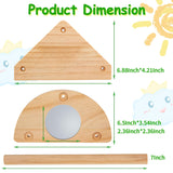 Chicken Perch Stand, 2PCS Pine Chicken Roosting Bars for coop and brooder, Training Perch Chick Fun Toys for Baby Chicks, Parakeets, Parrots