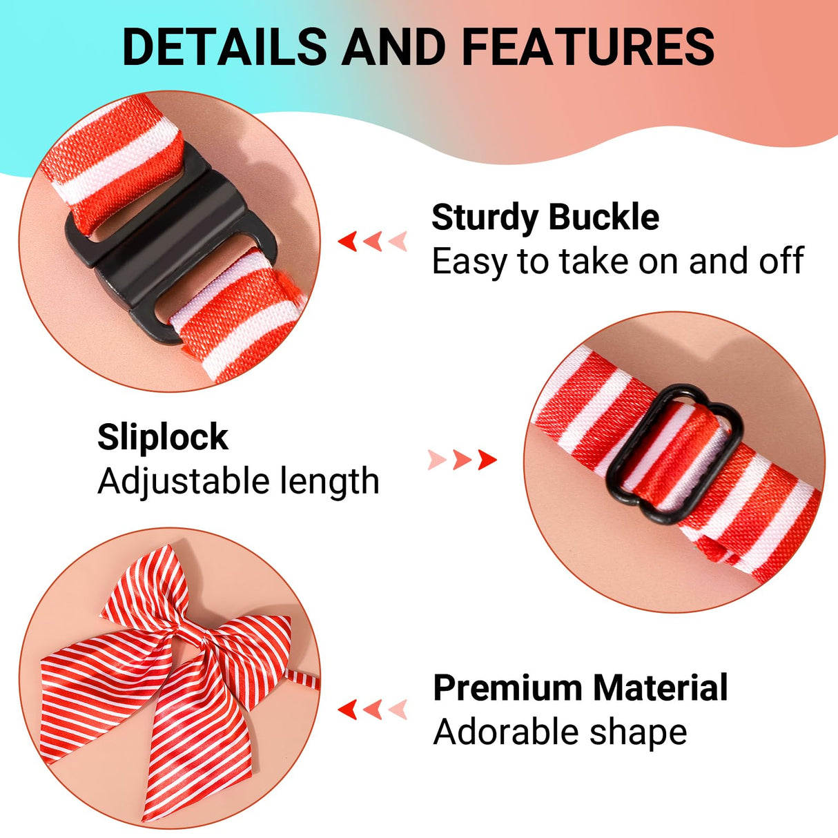Segarty Dog Neck Christmas Bow Ties 30PCS Assorted Pattern Adjustable Pet Collar Bowtie for Medium Large Dog Bowknot Costumes Grooming Accessories Photography New Year Festival Party Pet Style Gift