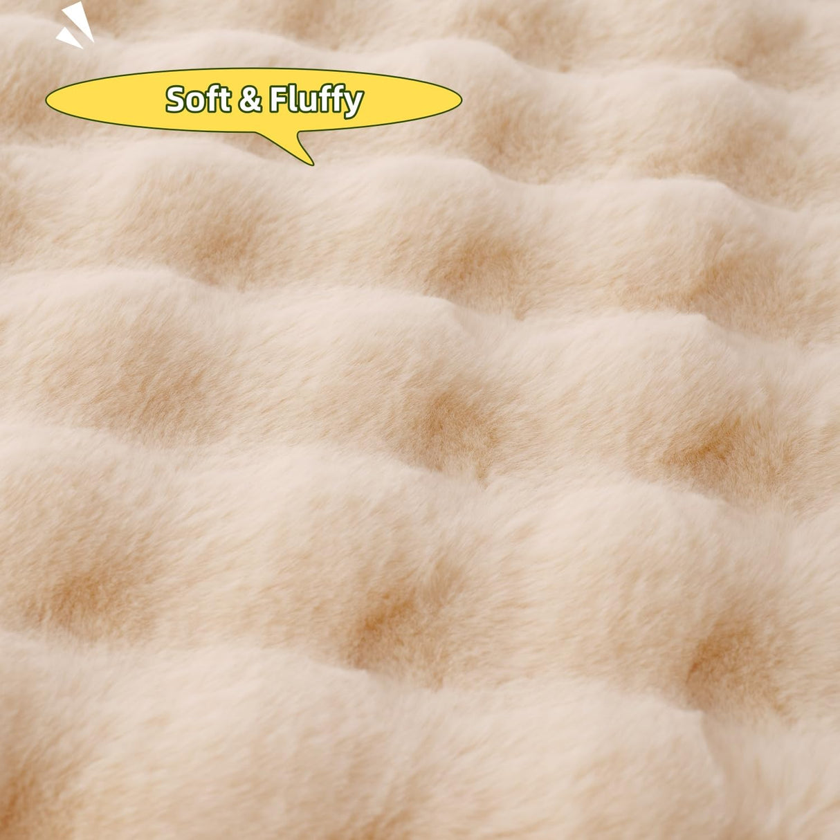 SHENGOCASE Pet Cushion Pad, 15.7 x 23.6 inches, 2-Pack, Faux Fur Dog Cat Kneading Pillow, Washable Crate Mat, Beige