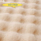 SHENGOCASE Pet Cushion Pad, 15.7 x 23.6 inches, 2-Pack, Faux Fur Dog Cat Kneading Pillow, Washable Crate Mat, Beige